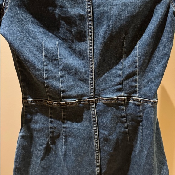 Free People Denim shorts Utility Romper – Size 6 - Picture 4 of 9